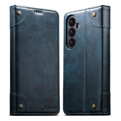 Suteni Baroque Calf Texture Buckle Wallet Leather Phone Case, For Samsung Galaxy S26+ 5G, For Samsug Galaxy S26 Ultra 5G, For Samsug Galaxy S26 5G, For Samsug Galaxy S25 5G, For Samsung Galaxy S25+ 5G, For Samsug Galaxy S25 Ultra 5G