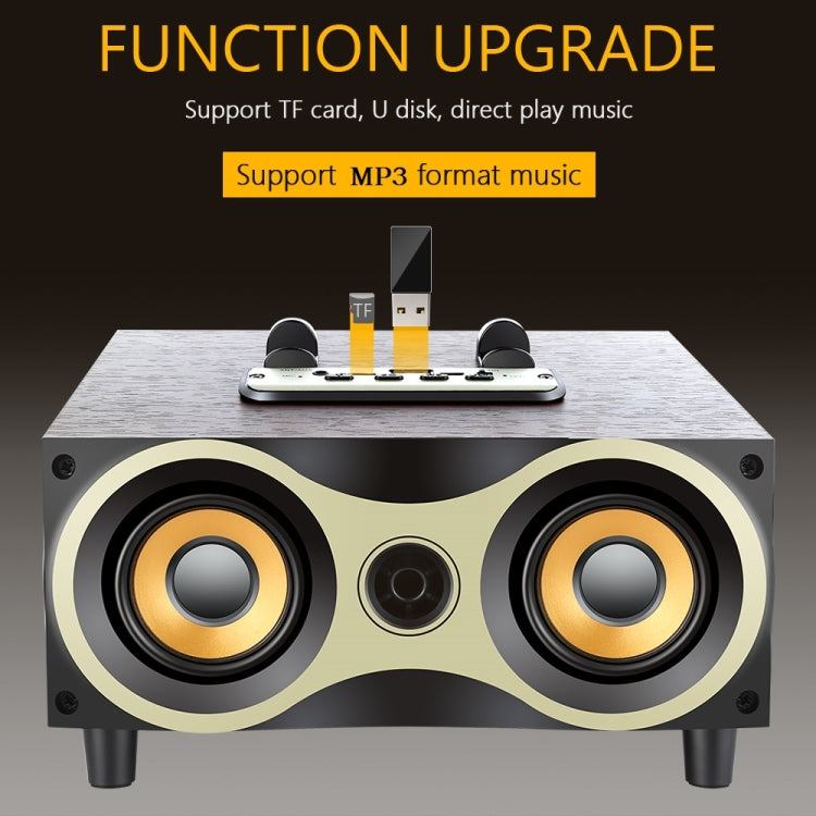 Portable Wooden Wireless Speaker Subwoofer Stero Radio FM Desktop Bluetooth Speakers