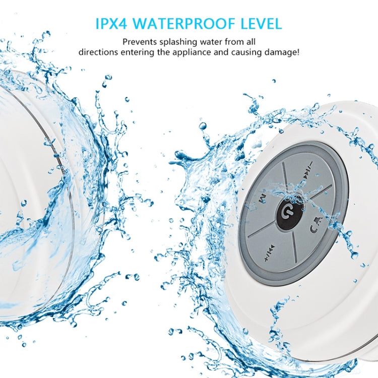 BTS-08 Wireless Bluetooth Speaker Waterproof Led FM Radio Subwoofer Bluetooth Column TF Card Suction Cup Mini Shower Speaker