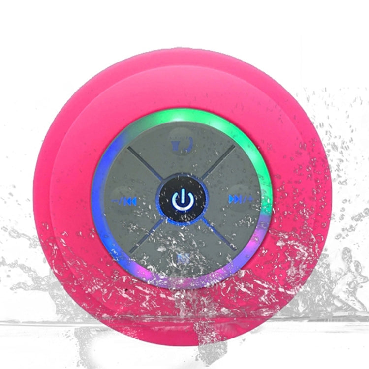 BTS-08 Wireless Bluetooth Speaker Waterproof Led FM Radio Subwoofer Bluetooth Column TF Card Suction Cup Mini Shower Speaker