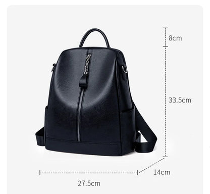 ZOOLER HOT Full Genuine Leather Backpack Women Fashion Backpack Black College Girls Bags Zipper Design Real Leather Bags #hs222