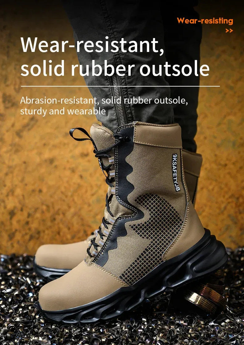 Kankeirr Indestructible Men's Steel Toe Work Boots - ShopHub