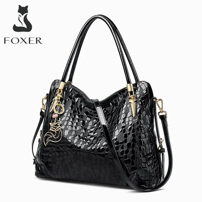 FOXER Women's Natural Cow Leather Handbag