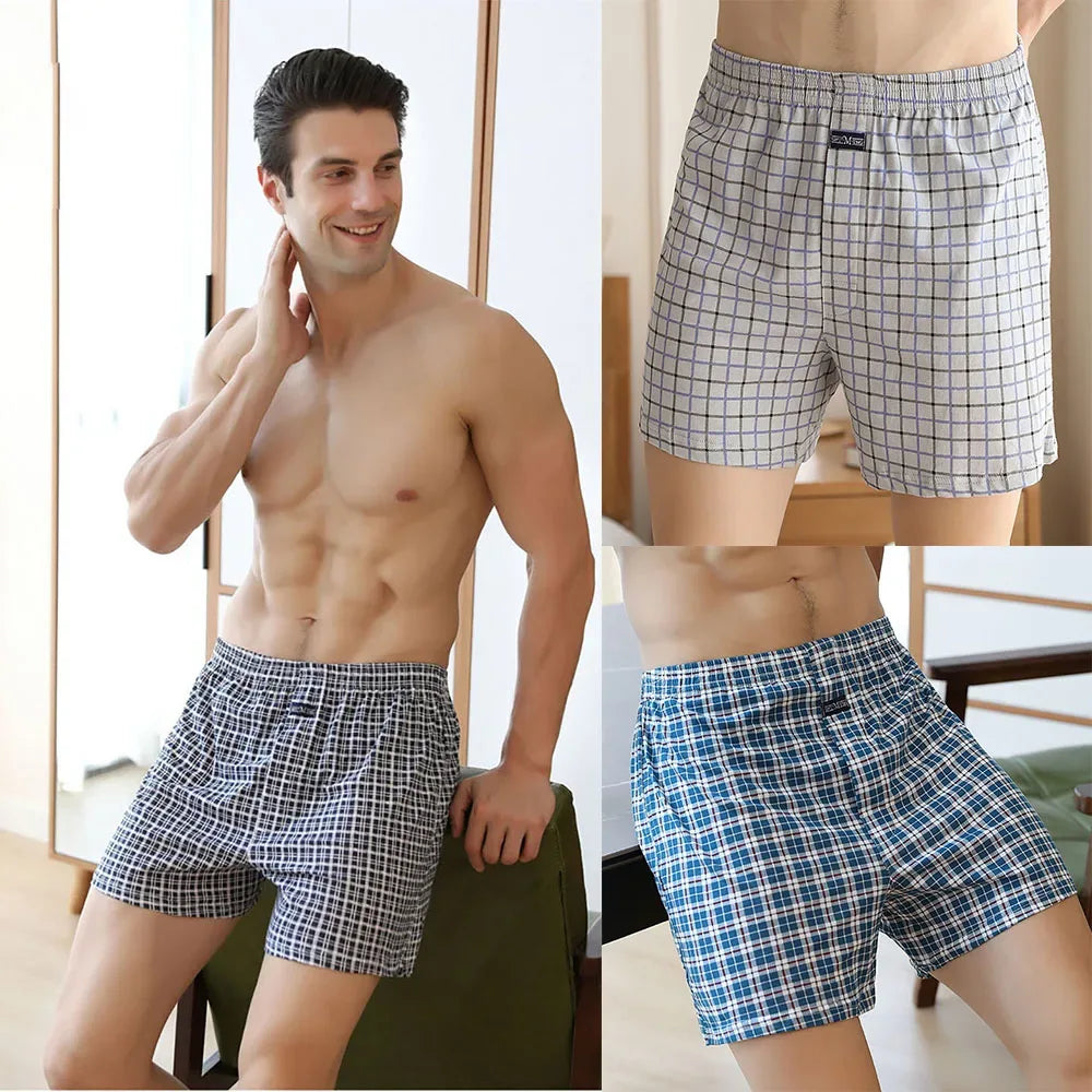 Men's 3 Pack 100% Cotton Pajama Shorts - ShopHub