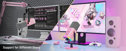 FIFINE USB/XLR gaming microphone from ShopHub NZ with adjustable stand and black finish for clear streaming audio.