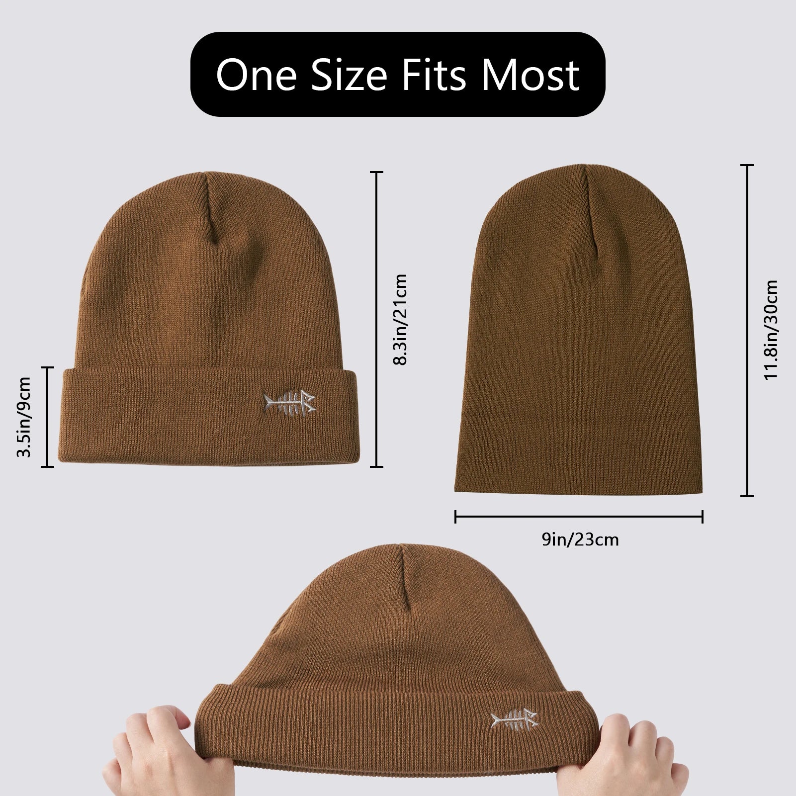 BASSDASH Winter Stretchy Knit Beanie
