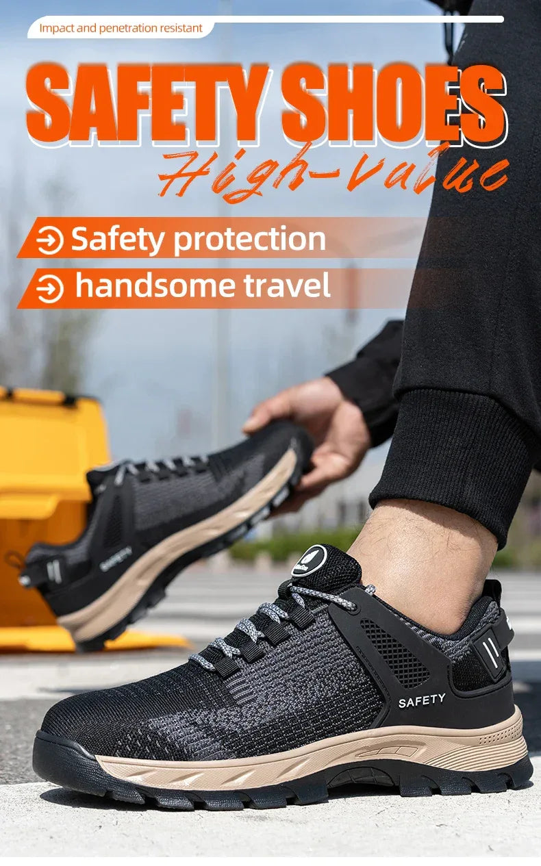 Unisex Indestructible Non-Slip Work Shoes With Steel Toes - ShopHub