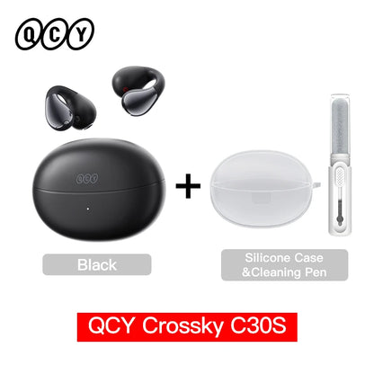 QCY C30S Open Ear Bluetooth Headphones with LDAC Wireless Technology and 40H Playtime - ShopHub
