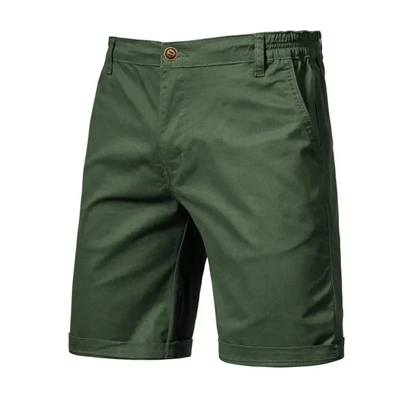 AIOPESON Men's 100% Cotton Solid Shorts - ShopHub