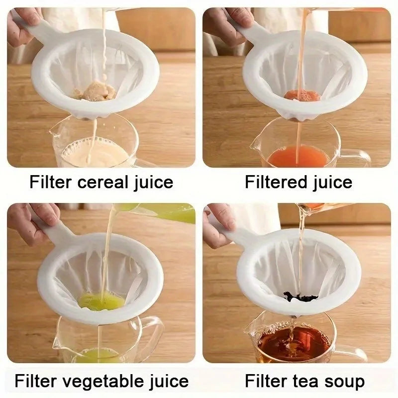 100 Mesh Fine Mesh Kitchen Strainer for Wine, Tea, Soy Milk, Juice & Baking