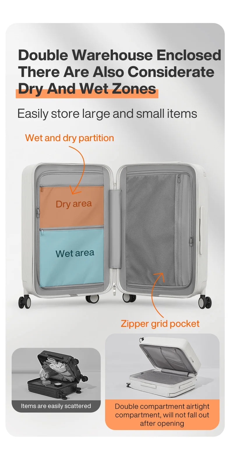 Mixi Wide Handle Travel Trolley Case