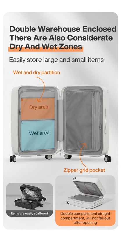 Mixi Wide Handle Travel Trolley Case