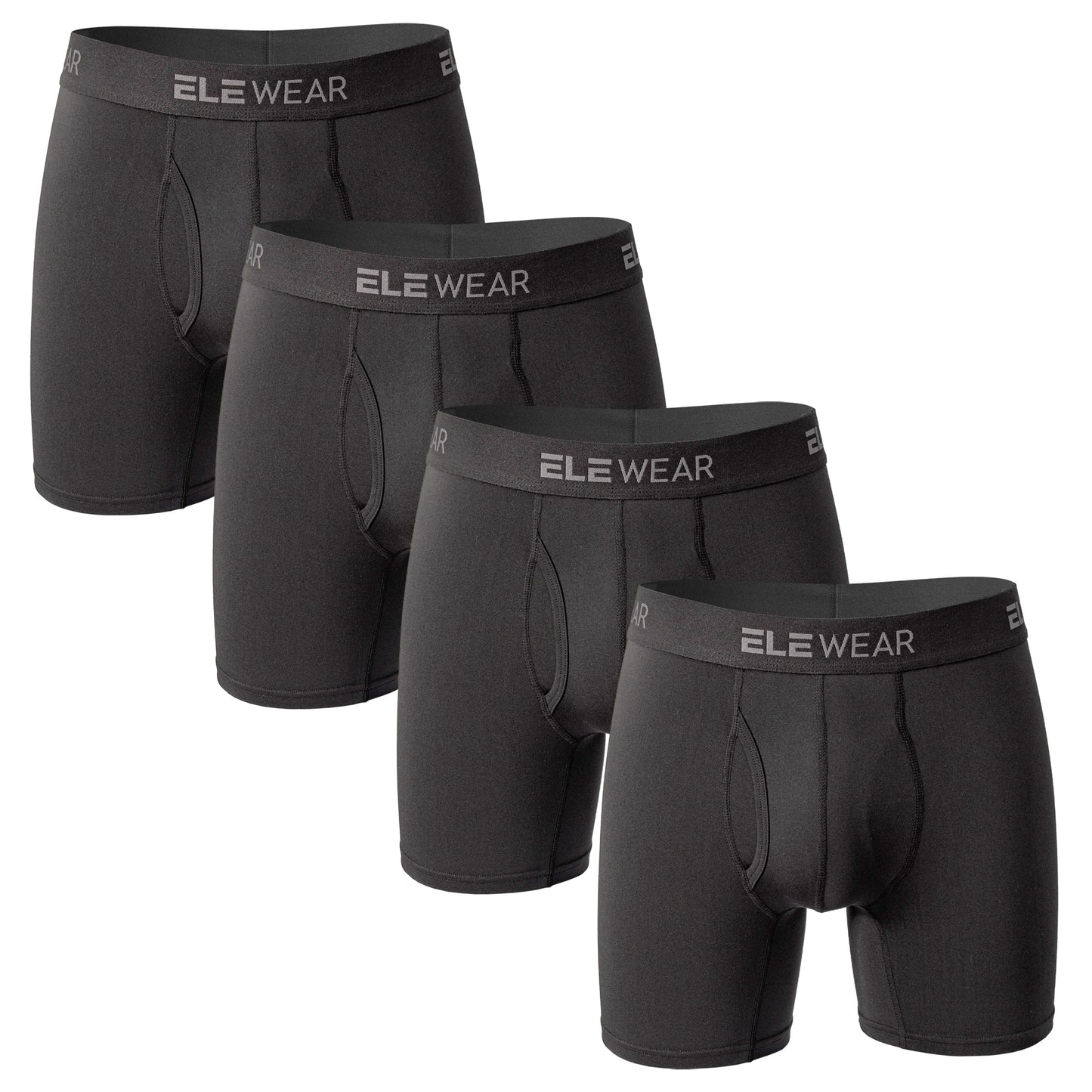 4 Pack Men's Breathable Boxershorts with Opening