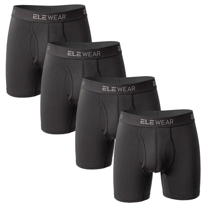 4 Pack Men's Breathable Boxershorts with Opening