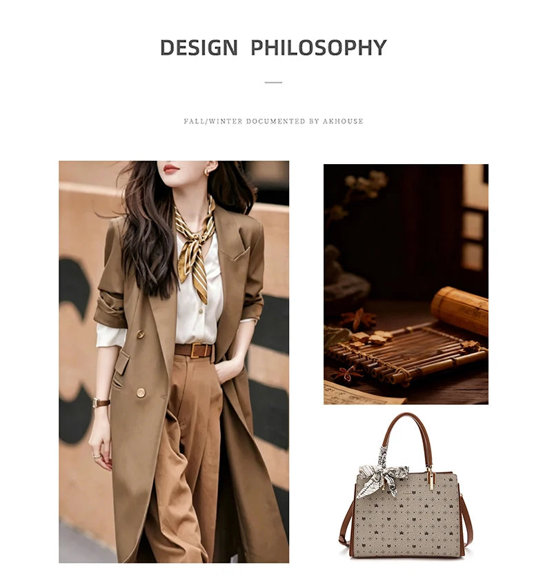 FOXER Vintage Women Handbag PVC Leather Tote Bag Large Capacity Top‑Handle Shoulder Crossbody Bag for Ladie Daily Work Purse