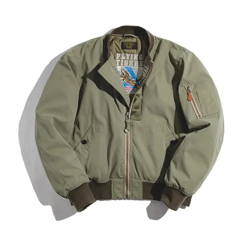 MADEN Panelled MA-1 Bomber Jacket | Blue or Military Green