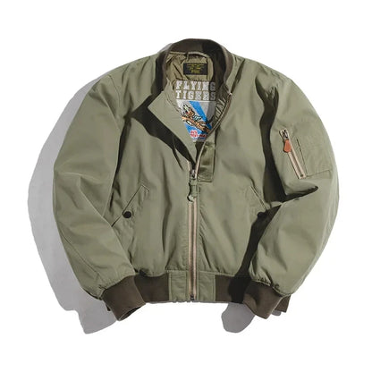 MADEN Panelled MA-1 Bomber Jacket | Blue or Military Green