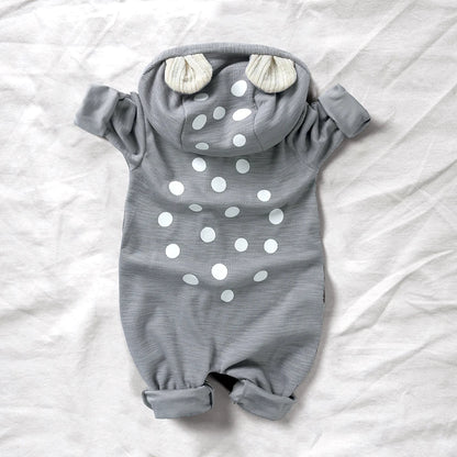 Kids Tales Little Wanderer Cotton-Blend Hooded Baby Romper