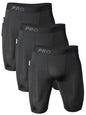3pcs Men's Sports Underwear Plus Size with Side Pockets, Front Inner Pocket, Snake Pattern Embossed, 1XL-6XL