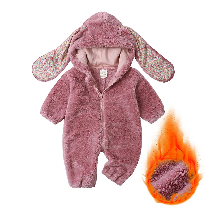 Kids Tales Snuggle Bunny Plush Hooded Baby & Toddler Romper