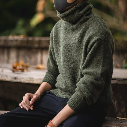 MADEN Patch-Detail Turtleneck Sweater