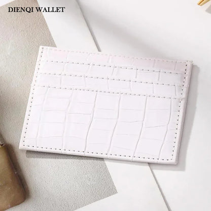 Women's Crocodile Pattern Credit Card Holder Slim Thin Red Minimalist Ladies Wallets with Coin Pocket Bank Cardholder for Women