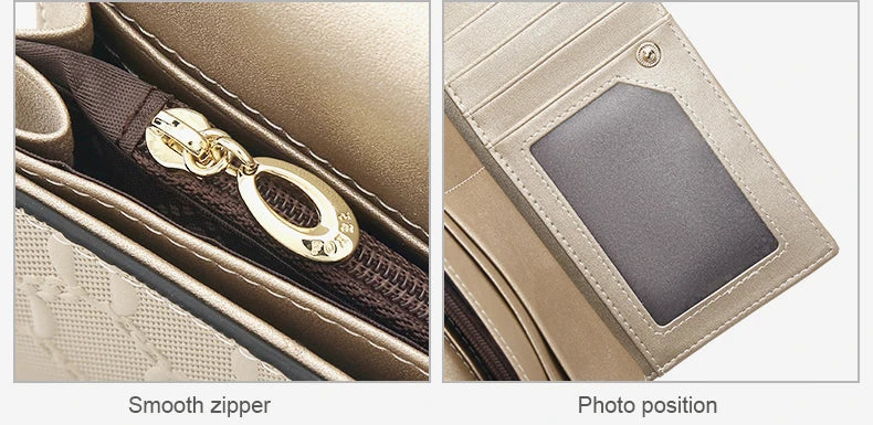 FOXER Split Leather Women's Long Wallet