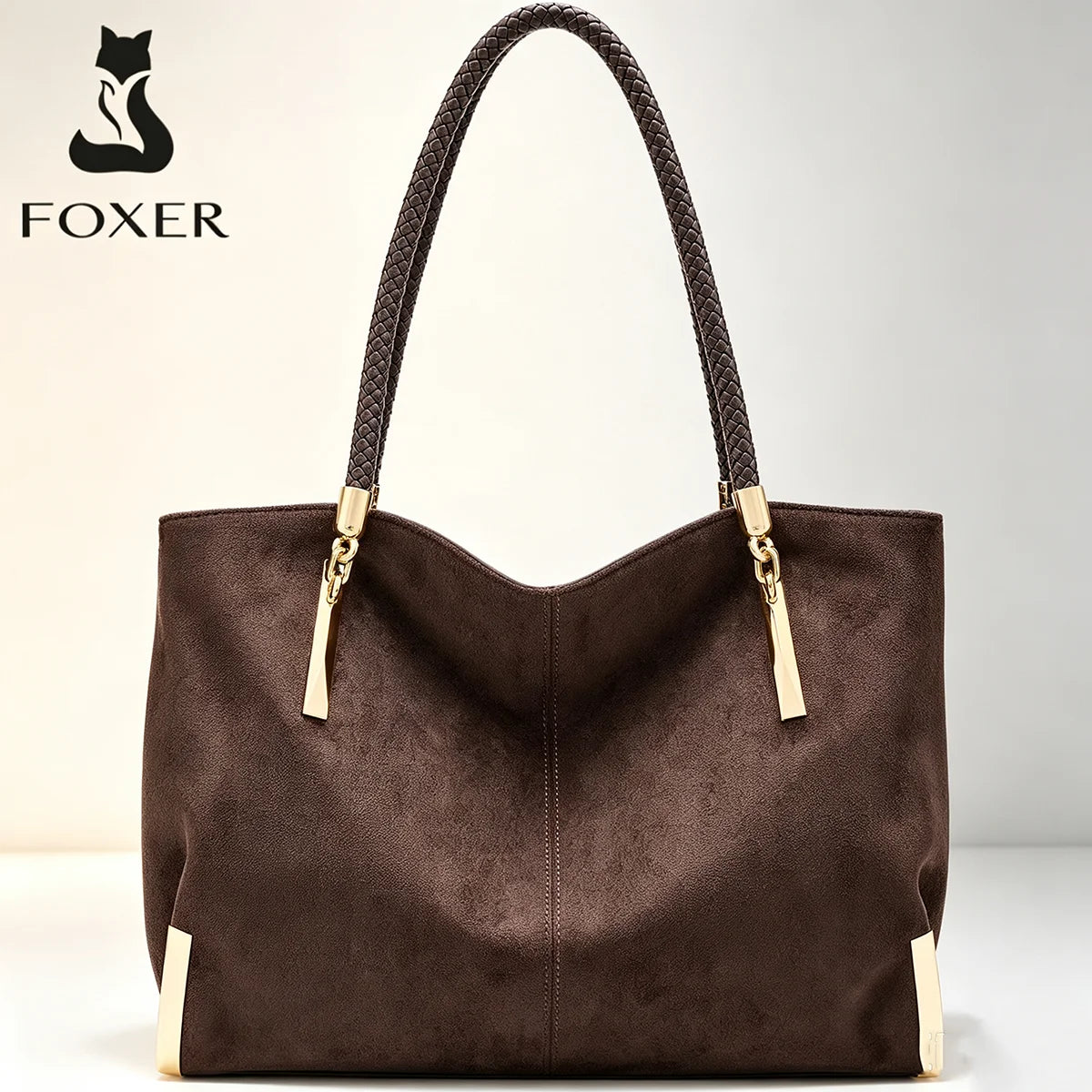 FOXER Vintage Suede Shoulder Bag