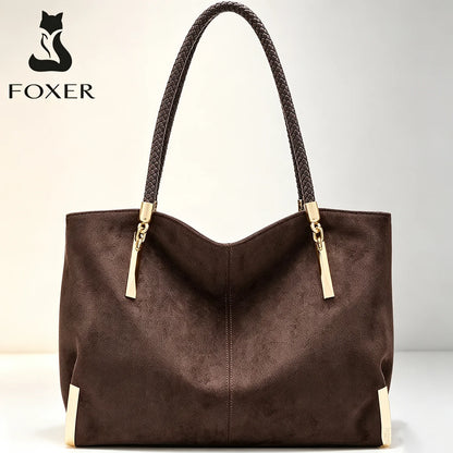 FOXER Vintage Suede Shoulder Bag