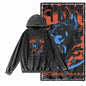 COOLMIND Acid-Washed Black Graphic Hoodie