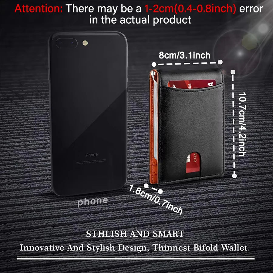 Rfid Leather Men Wallets Money Bag Slim Thin Card Holder Wallet Carbon Fiber Male Small Short Purse Black Billfold Walet Gifts