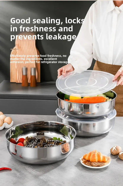 Large Stainless Steel Mixing Bowls - Rust Resistant Kitchen Utensils for Dough, Pasta, Vegetables, and Soups