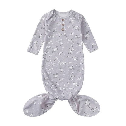 Kids Tales Little Nest Cotton-Blend Knotted Baby Gown