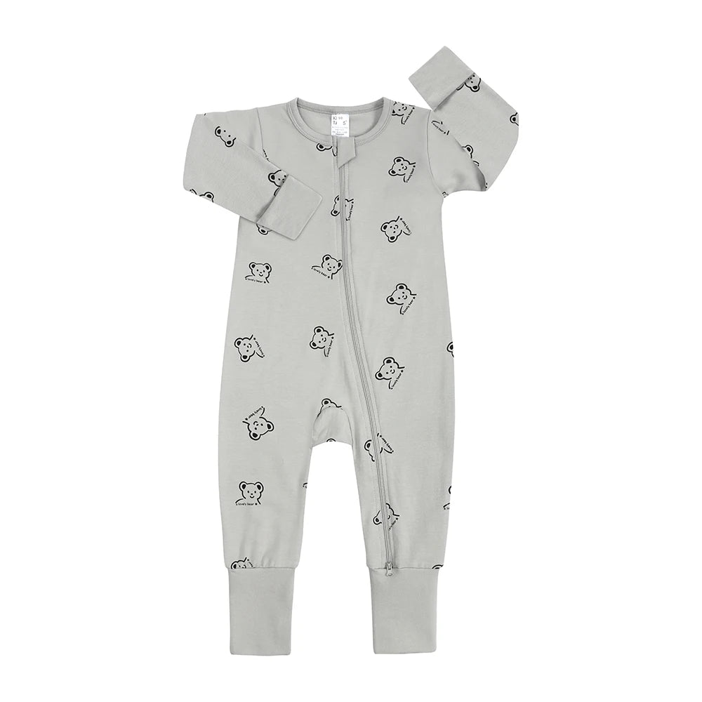 Kids Tales Little Daydream Cotton-Blend Double-Zip Romper