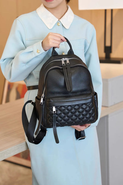 ZOOLER Full Skin 100%Genuine Leather Backpack Black Women's New Fashion Large Travel Bag Designer Business Need #SC1518