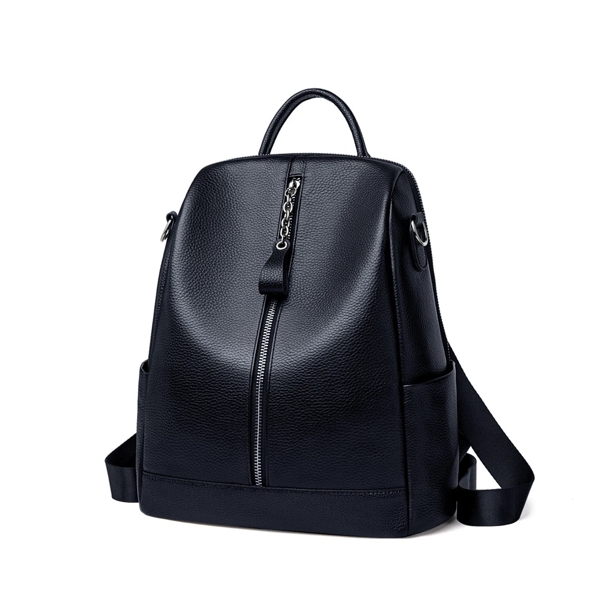 ZOOLER HOT Full Genuine Leather Backpack Women Fashion Backpack Black College Girls Bags Zipper Design Real Leather Bags #hs222