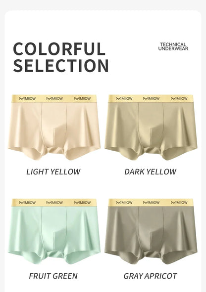 MiiOW Silky Ice Silk Men Boxers - 3Pcs
