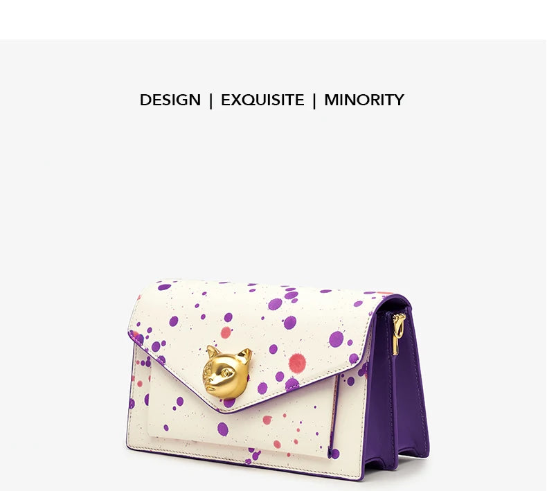 BAFELLI Floral Leather Flap Crossbody Bag