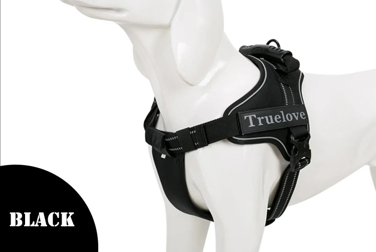 Truelove Dog Harness No-Pull Reflective Stitching Ensure Two Ways Using Explosion-proof Outdoor Adventure Big Dog Puppy TLH5753