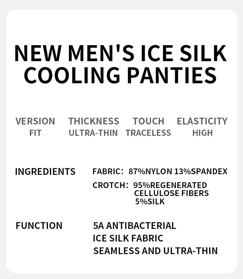 MiiOW Ice Silk Men Underwear - 3Pcs Breathable Ultra-thin Antibacterial Boxers for Ultimate Comfort