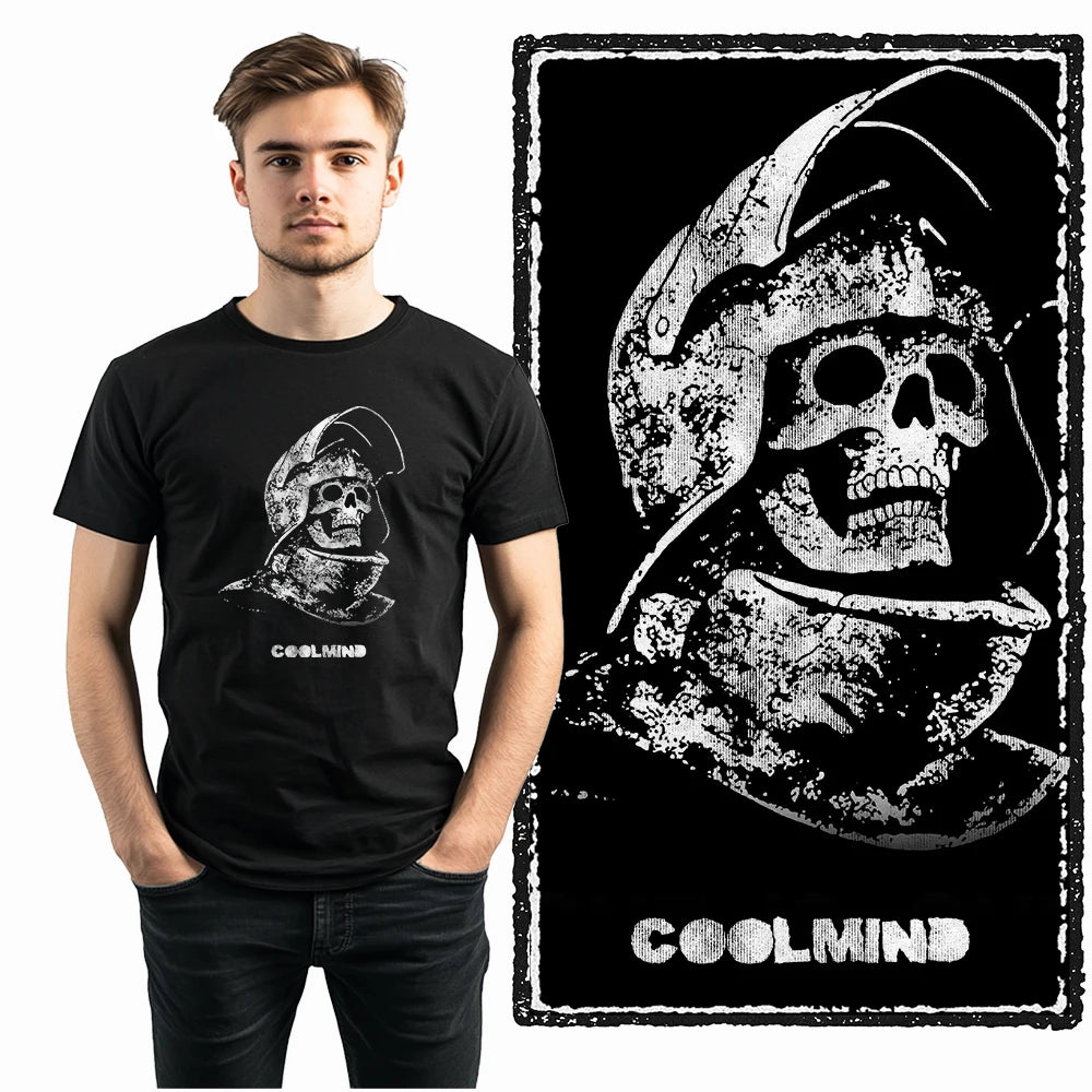 COOLMIND Skull Graphic Cotton T-Shirt | Unisex Streetwear