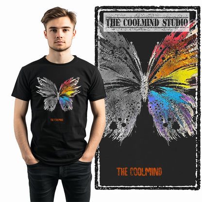 COOLMIND X0111 Butterfly Bliss Graphic Cotton Tee