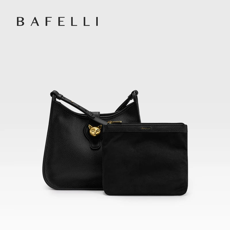 BAFELLI Natural Cattle Leather Bucket Bag