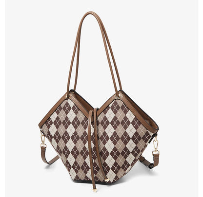 FOXER Brand Chic Women's Shoulder Bag 2026 New Spring Summer Luxury Design Female Handbag Purse Fashion Large Plaid Tote Bag