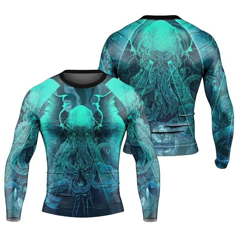 I Have A Dream Viking UPF50+ Compression Shirt for Men - Vintage Quick Dry Long Sleeve for Fitness and Fishing