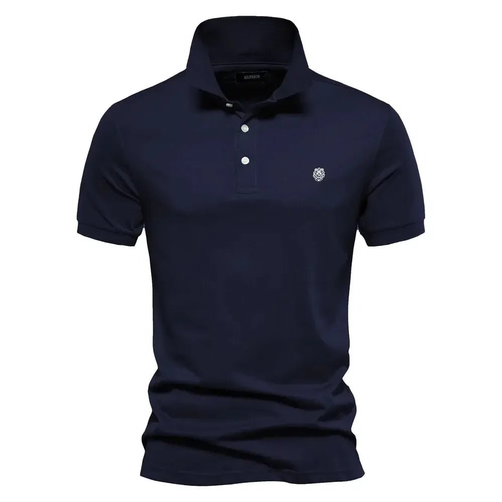 AIOPESON's 100% Cotton Embroidery Polo Shirts - ShopHub