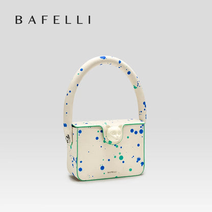 BAFELLI 2026 NEW WOMEN'S HANDBAG BOXY GENUINE LEATHER ORIGINAL DESIGNER LUXURY BRAND CAT SHOULDER FASHION BAGS STYLISH PURSE
