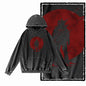 Cosmic Drift Space Graphic Acid-Washed Black Hoodie
