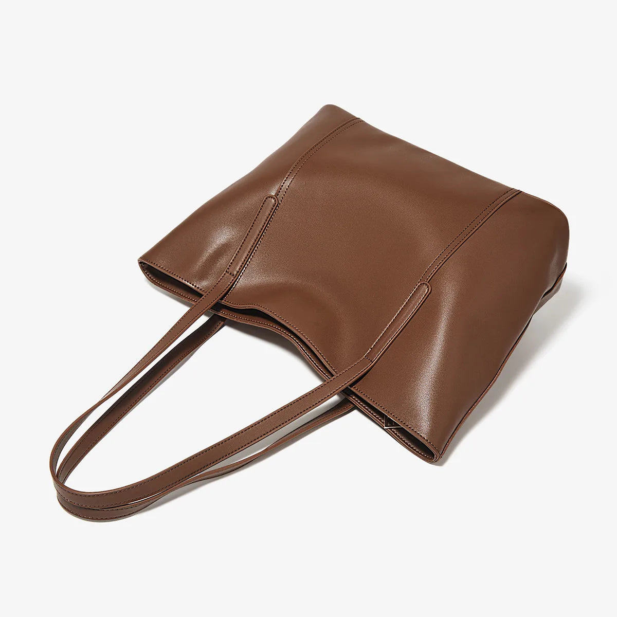 FOXER Lady's Shoulder Bag Split Leather Soft Fabric 2026 New Casual Large Capacity Women Tote Bag Commute Travel Bag All-match