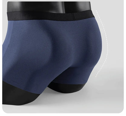 MiiOW Cotton Men's Boxer Shorts - 4Pcs Breathable Antibacterial Underwear for Men